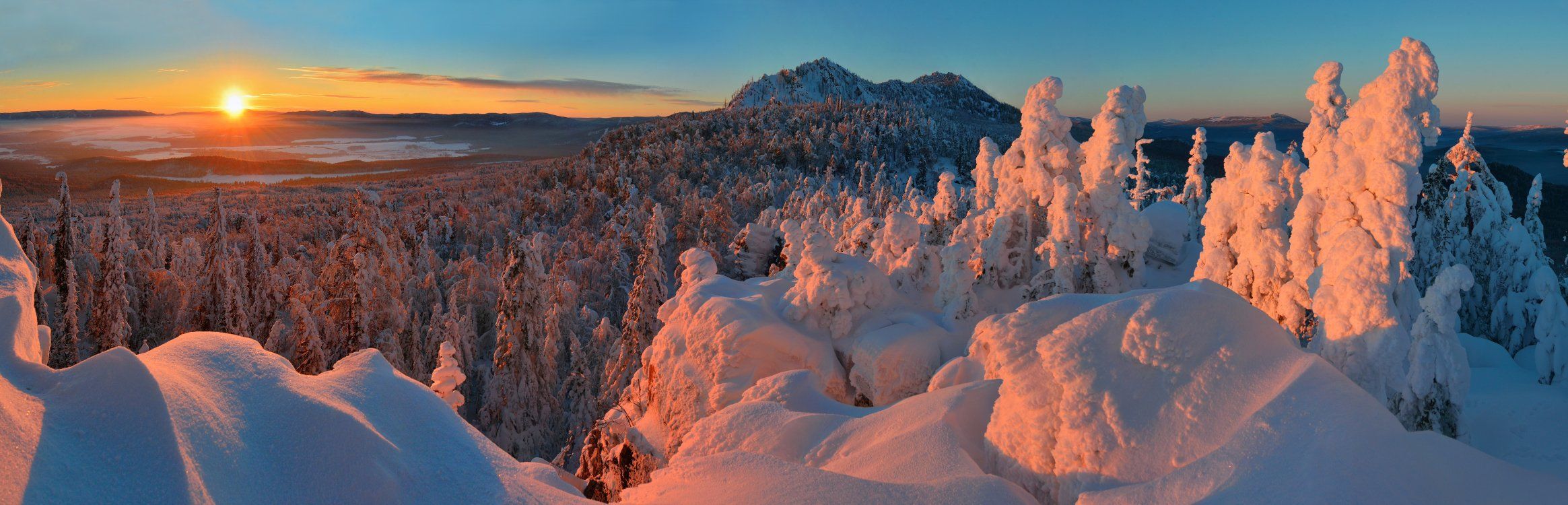 Гора малиновая Белорецк зимой