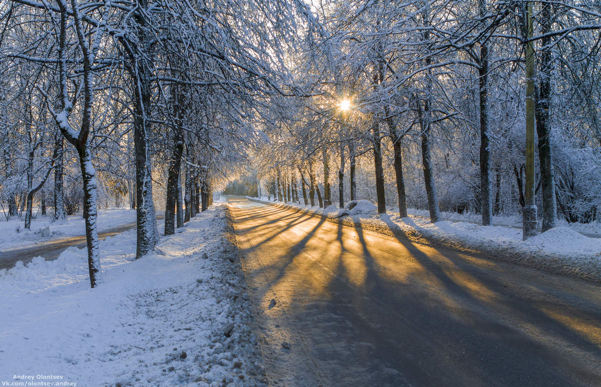 дубна, пейзаж, зима, закат, canon, Андрей Олонцев
