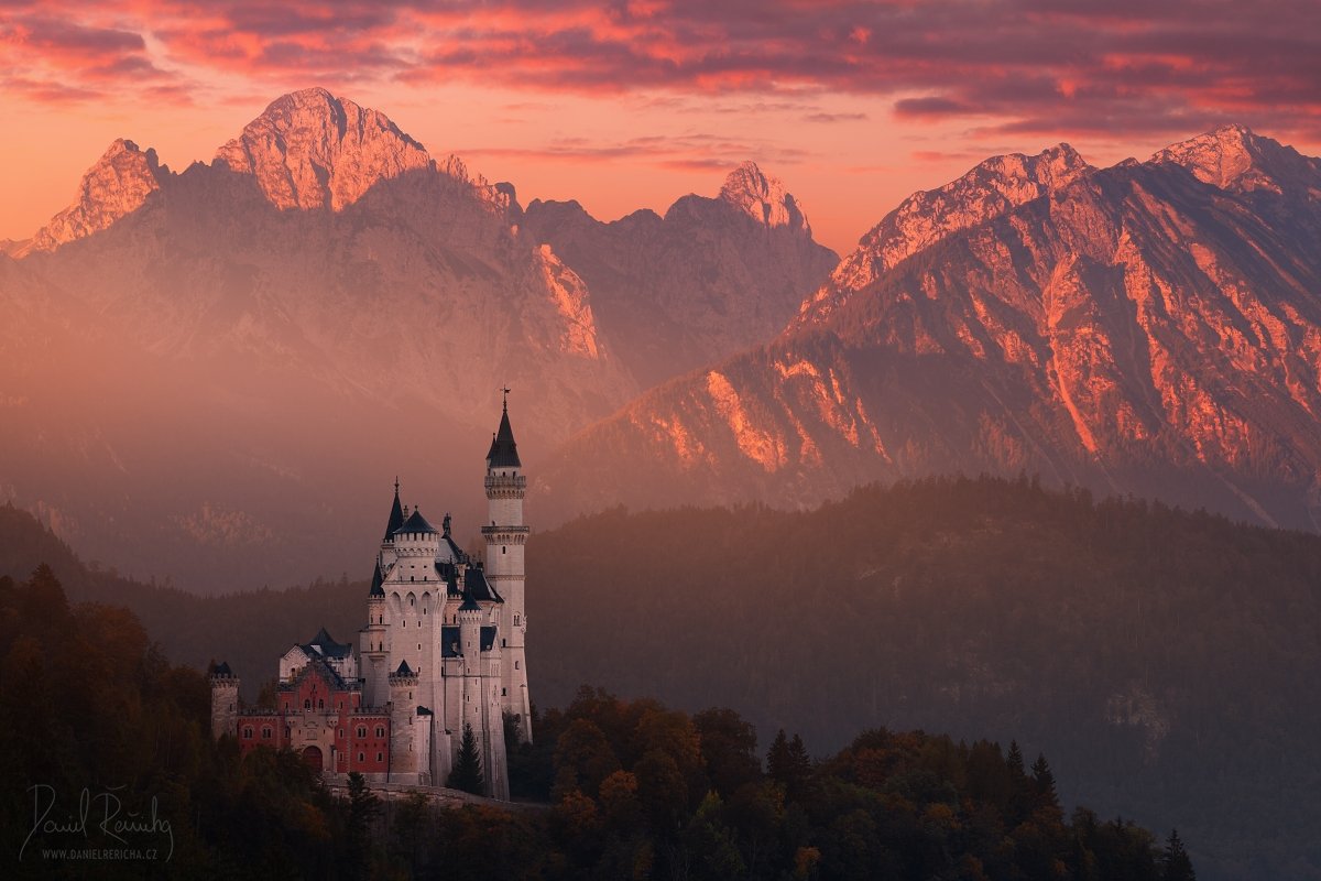 Germany, Deutschland, Bavaria, Bayern, Werdenfelser Land, Bayerisches Oberland, Alpen, Alps, Neuschwanstein, Neuschwanstein Castle, Schloss Neuschwanstein, Hohenschwangau, Füssen, Mittenwald, Europe, travel, lake, castle, schloss, blue hour, see, autumn, , Daniel Rericha