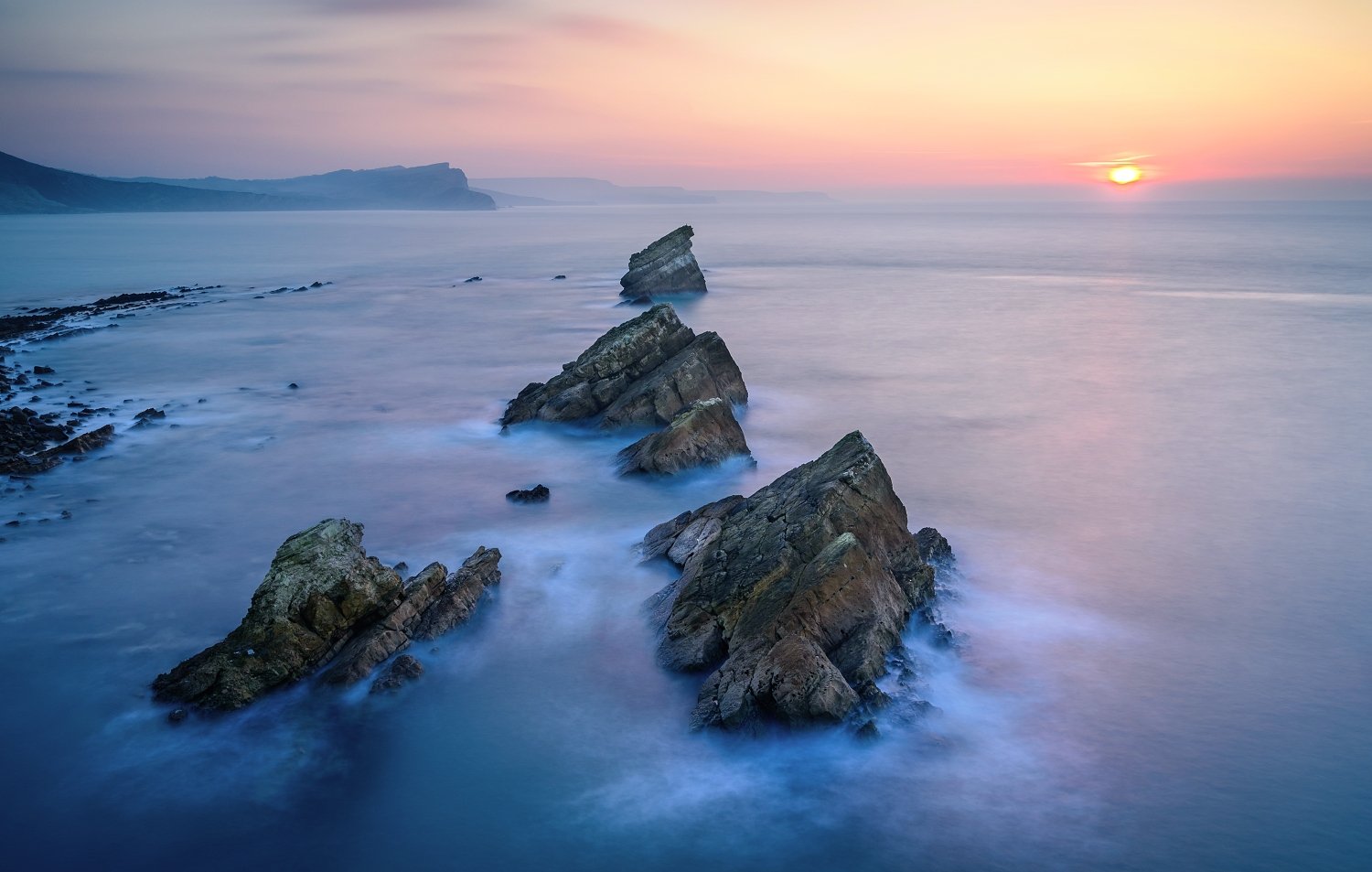 sun, sunset, sea, clouds, sunrise, Dorset, Uk, 2017, morning, , Sebastian Grabowski
