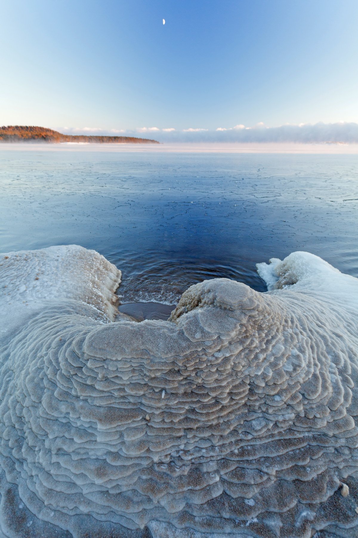 lake, winter, Russia, Ladoga, Karjala, Koionsaari, Venää, Михаил