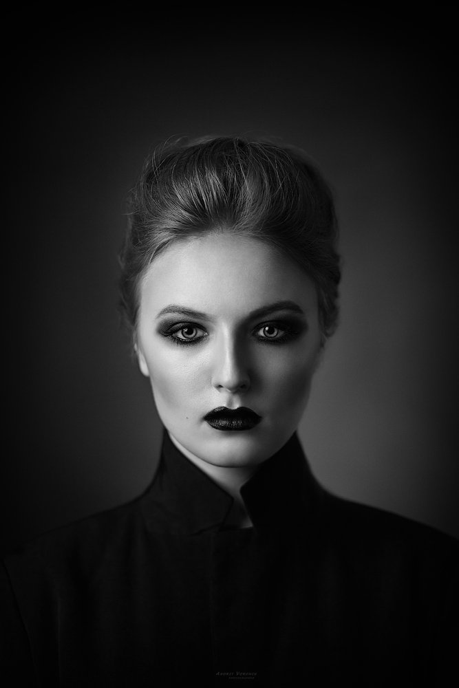 портрет,девушка,черно-белое,, Андрей Воронин