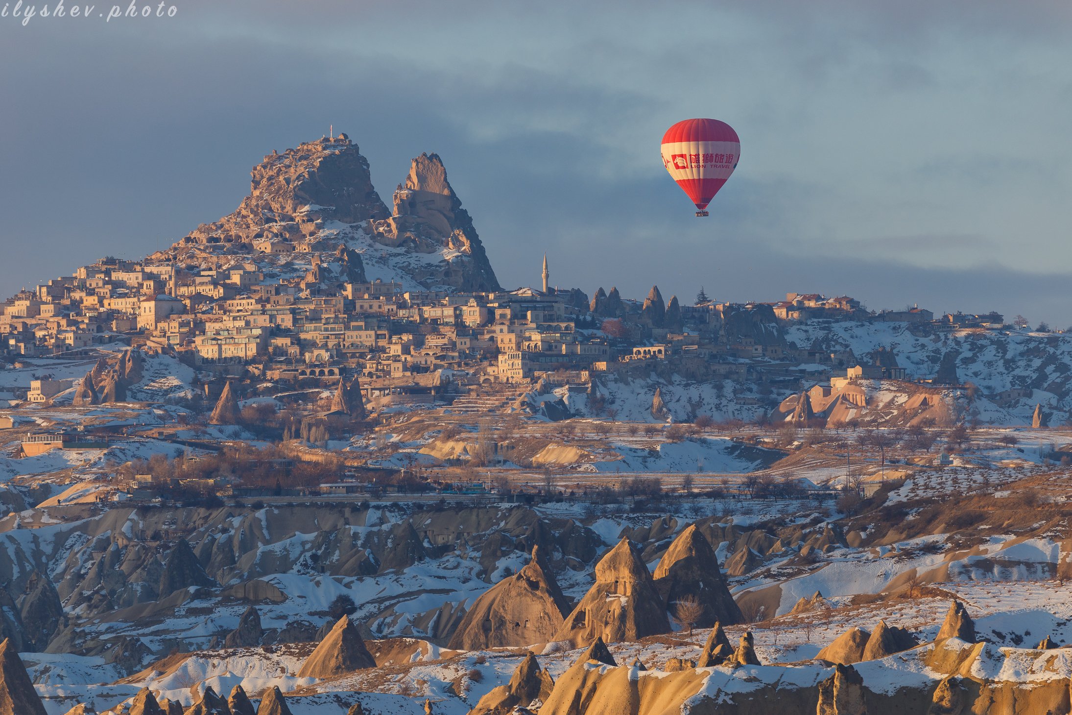 каппадокия, турция, путешествие, воздушные шары, зима, пейзаж, утро, Dmitry Ilyshev