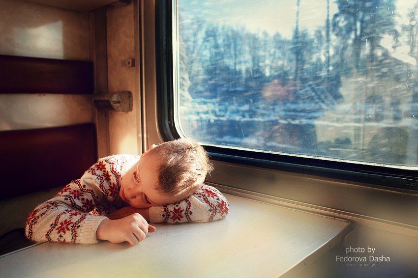 поезд, ребенок, дорога, вагон,зима, Фёдорова Дарья