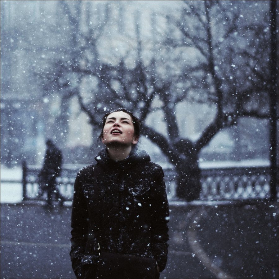 портрет, зимний портрет, зима, снег, городской портрет, Глазунов Николай