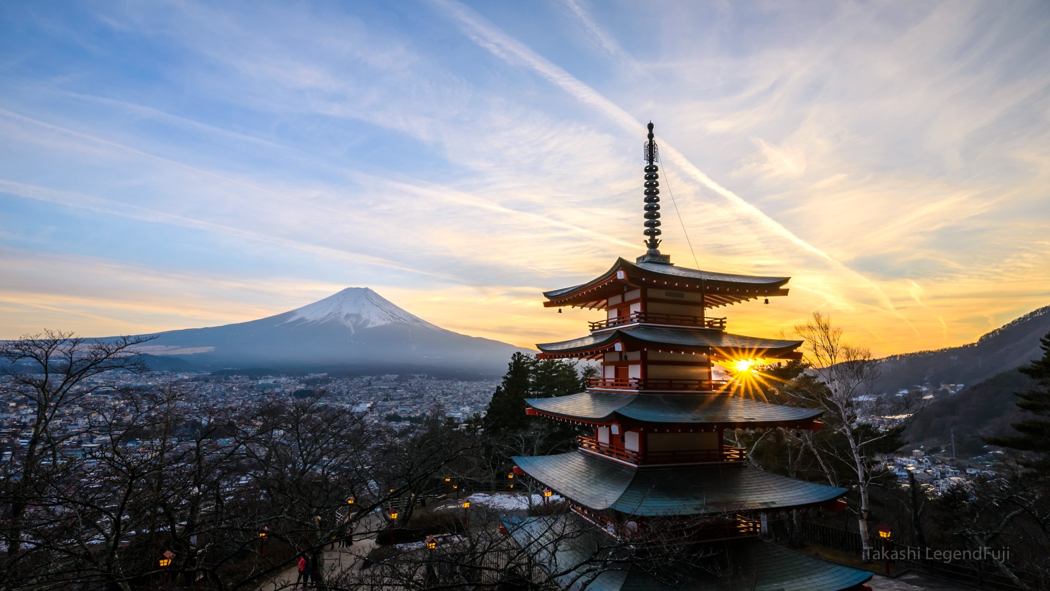 fuji,mountain,japan,pagoda,cloud,, Takashi