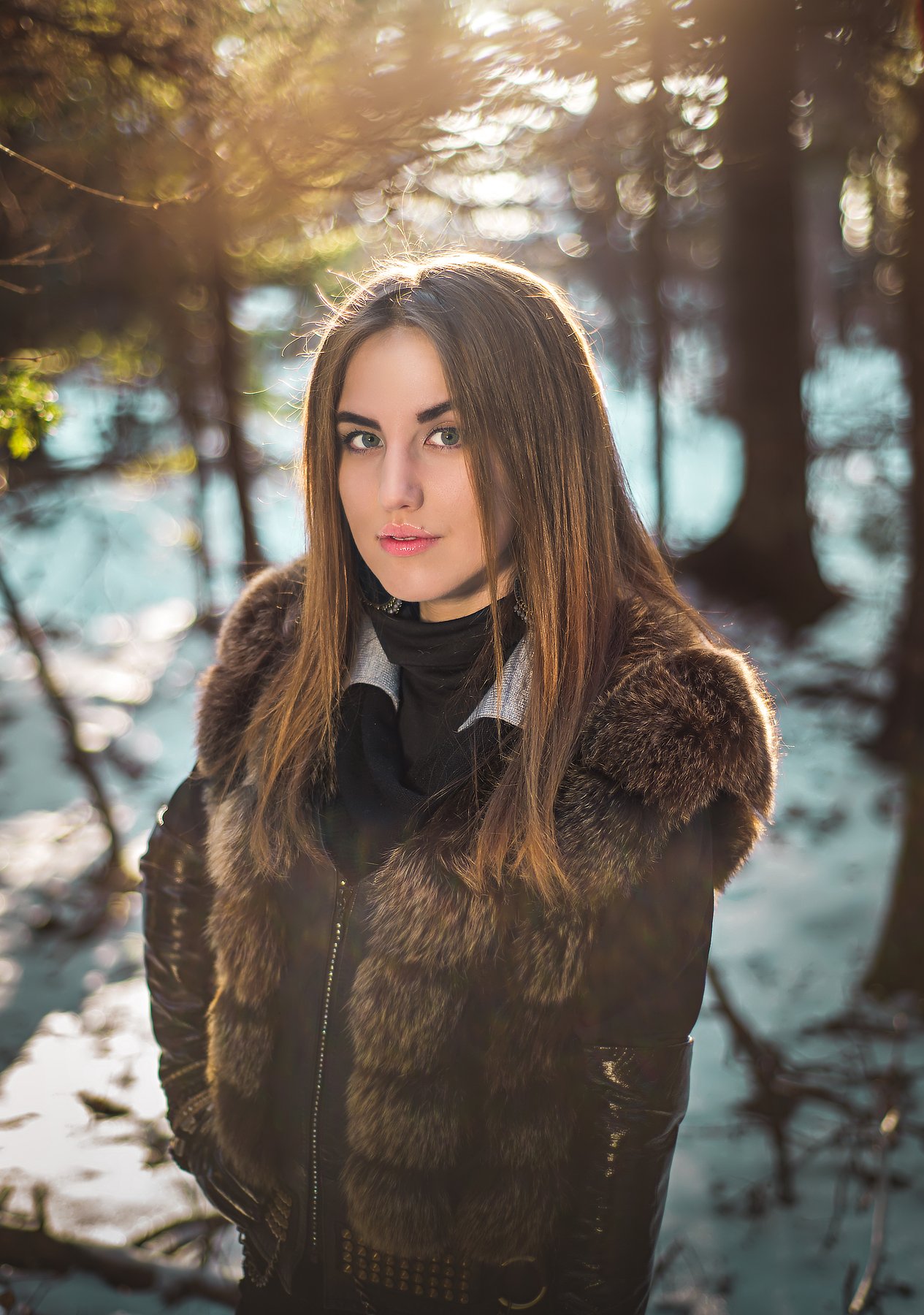портрет  лес nikon зима солнце тепло, Автономов Дмитрий
