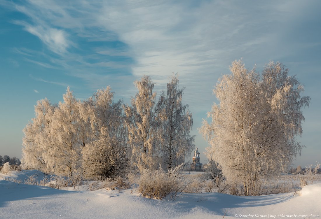пейзаж, снег, мороз, зима, Станислав Казнов