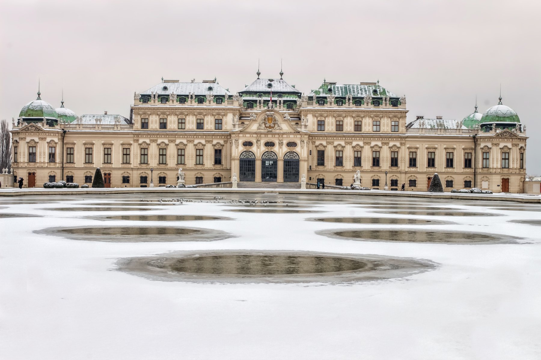 belvedere, palace, vienna, austria, winter, historical place,, Бистра Стоименова