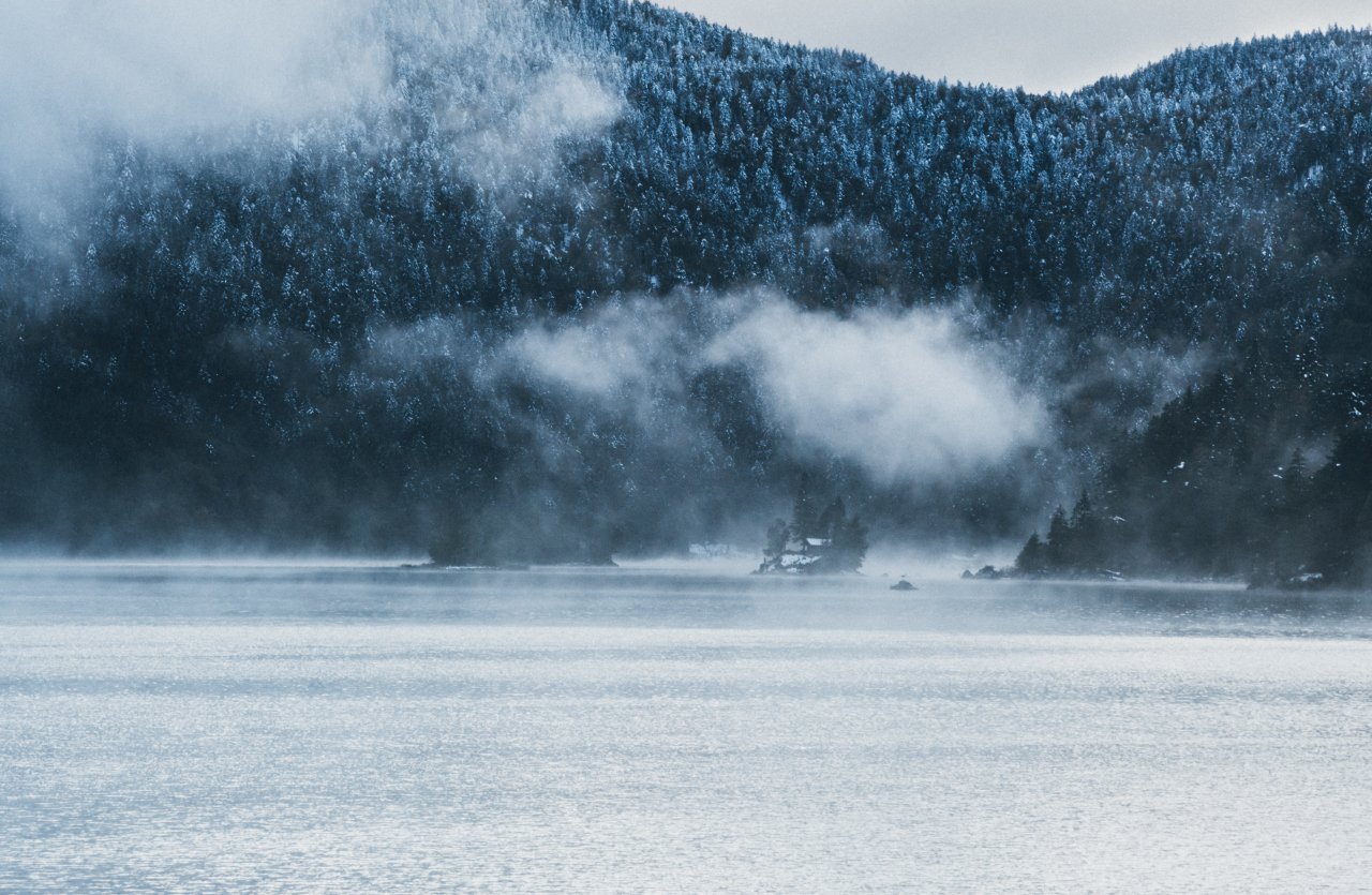 озеро; горы; зима, Александр Удовиченко