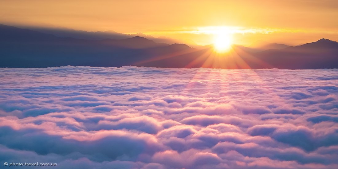 непал, долина, катманду, гагаркот, облака, тучи, рассвет, горы, хребет, солнце, гряда, туман, Антон Янковой (www.photo-travel.com.ua)