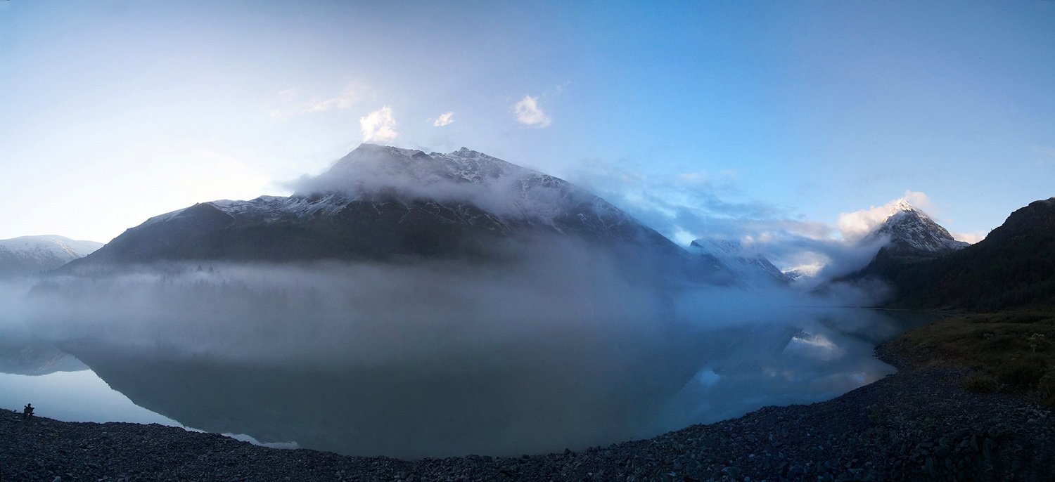 ак-кем, панорама, алтай, туман, утро, Anastasia Aymilios