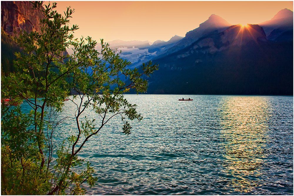 lake, louise, sunset., summer, Michael Latman