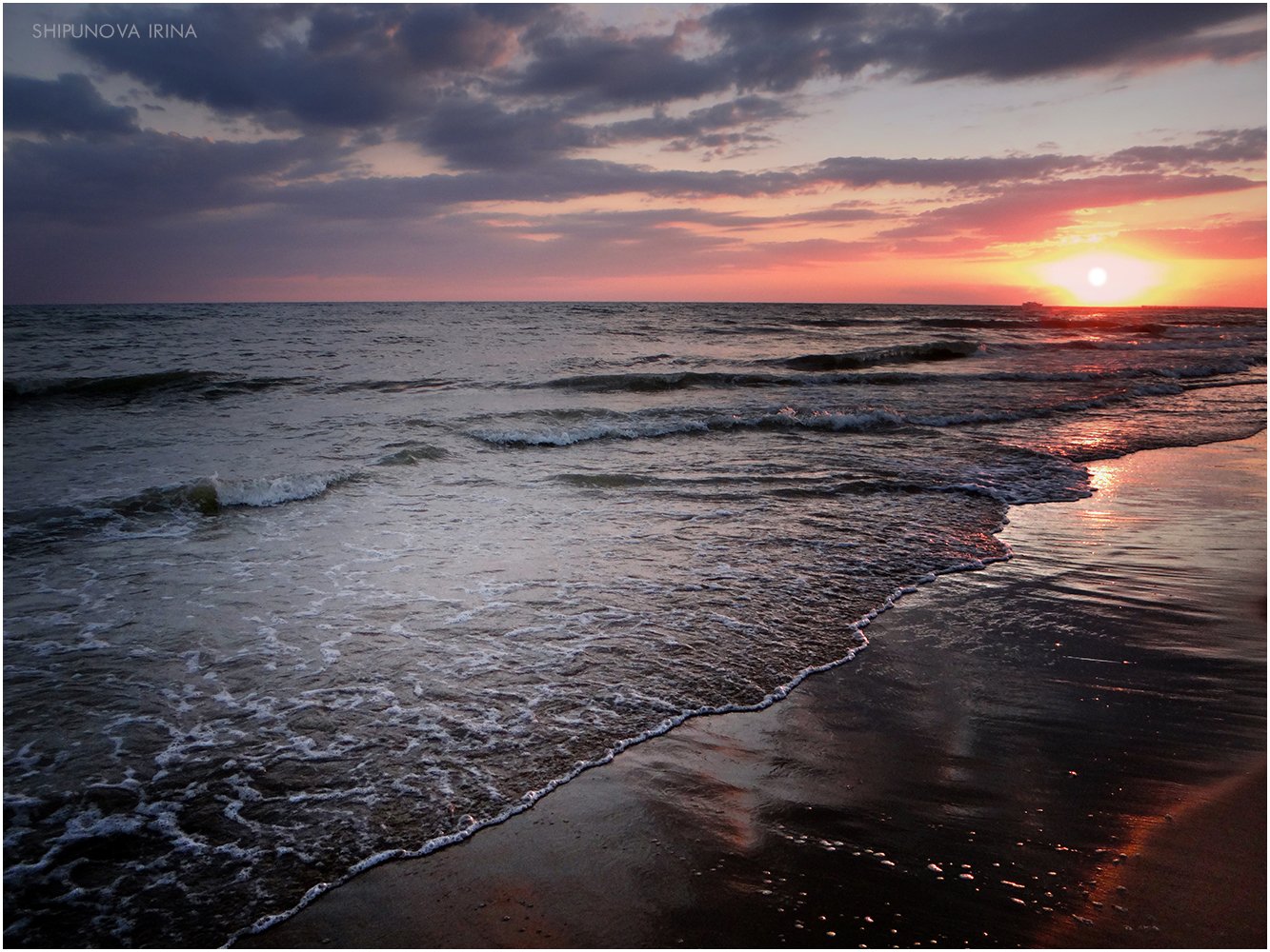 чёрное море закат отражение лик, Шипунова Ирина