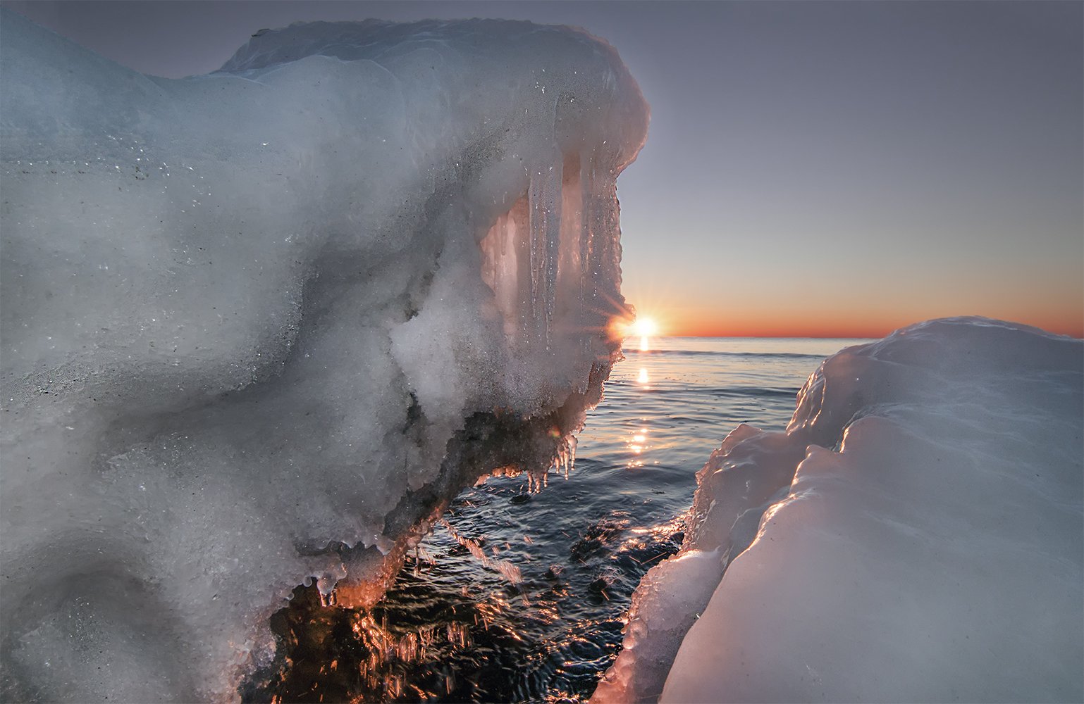 ice,sunset,sea, Daiva Cirtautė