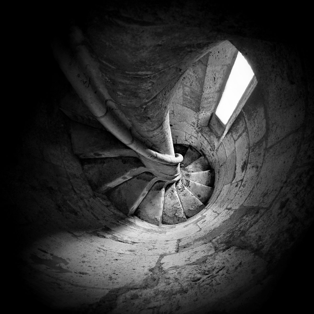 stairs, chirch, stone, staircase, chartres, france, snail, spiral,, Nikolai Endegor