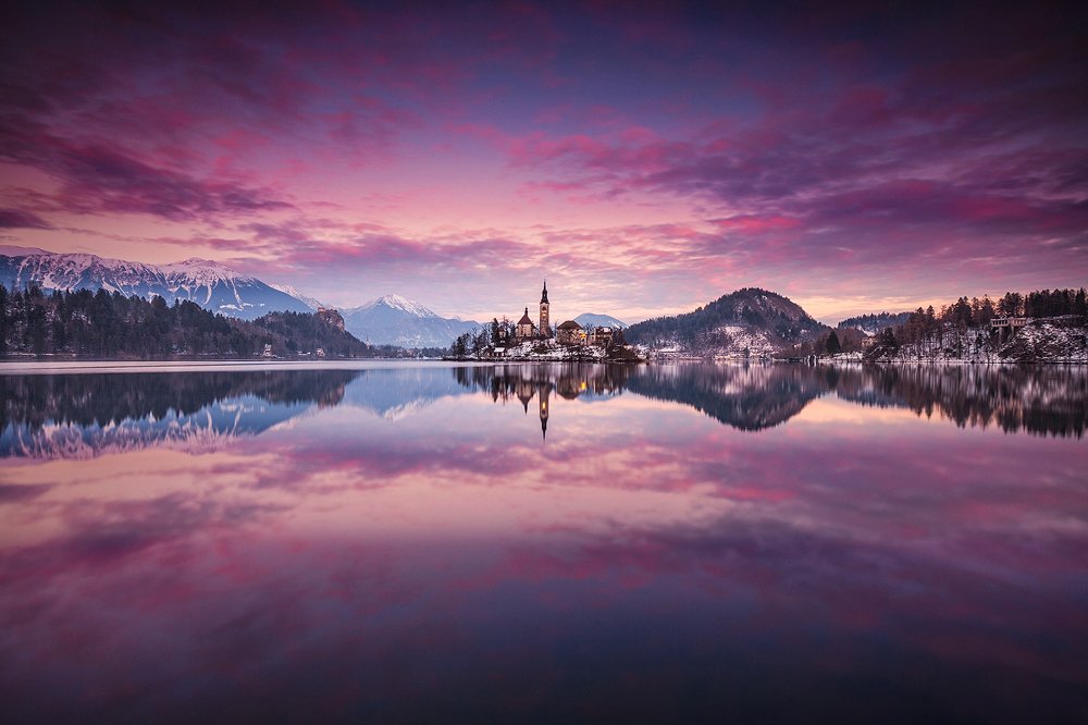 bled, slovenia, europe, reflection, landscape, waterscape, church, island, Roberto Pavic