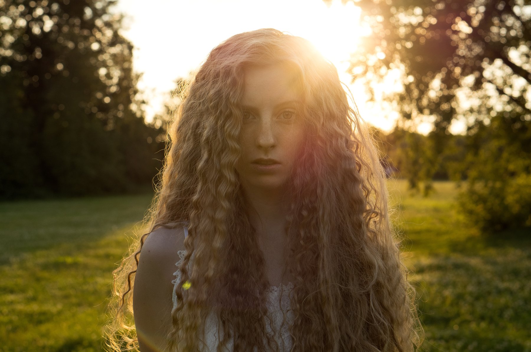 summer, sun, blonde, girl, natural, beauty, sunset, curly, hair, Наташа Янкелевич
