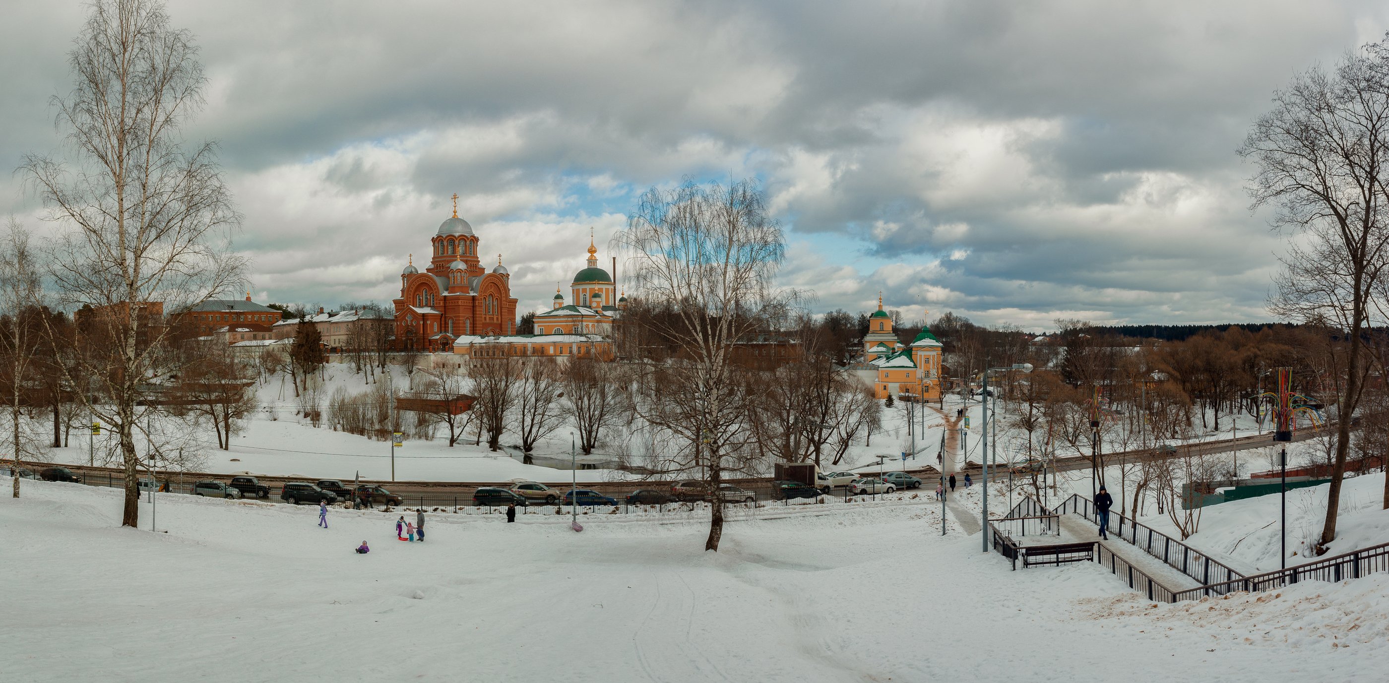 пейзаж, зима. храм, Плотников Андрей