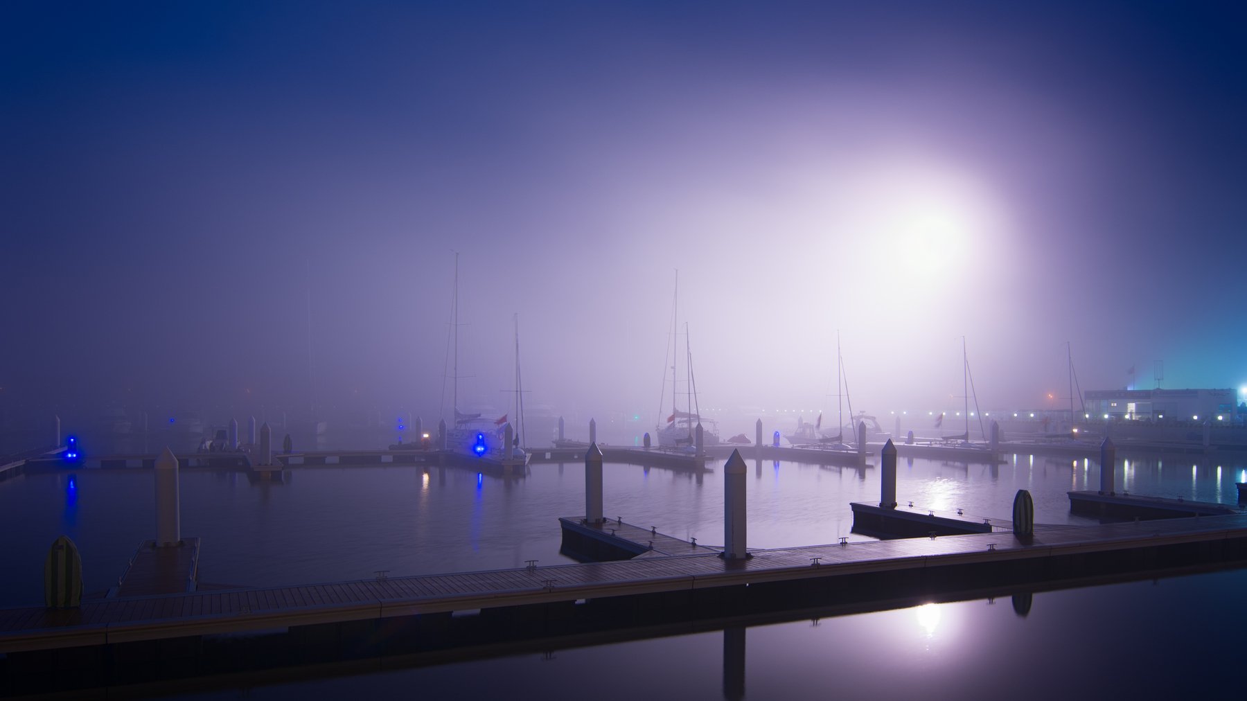 fog, marina bay, night, juht, Виктор Голобородько