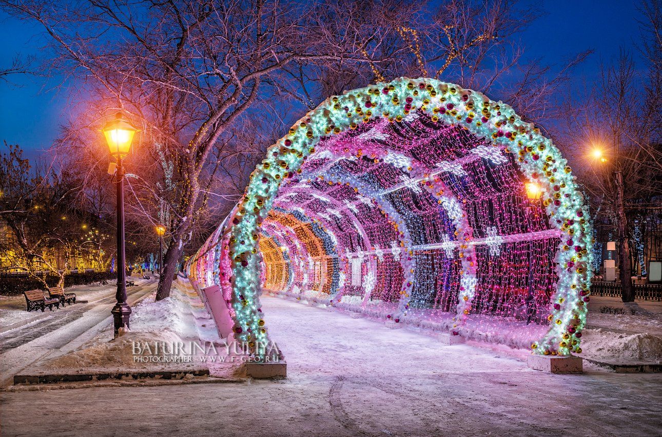 москва, тверской бульвар, туннель, новый год, Юлия Батурина