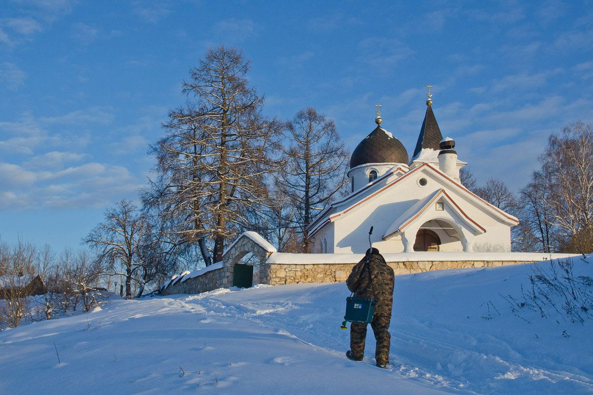 зима храм церковь бёхово, Михаил Агеев