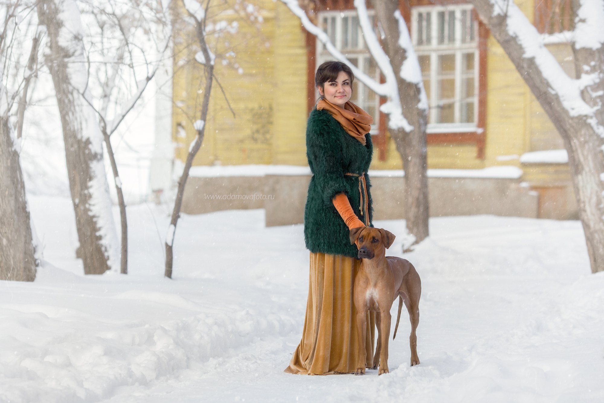 зима девушка собаки, Дарья Адамова