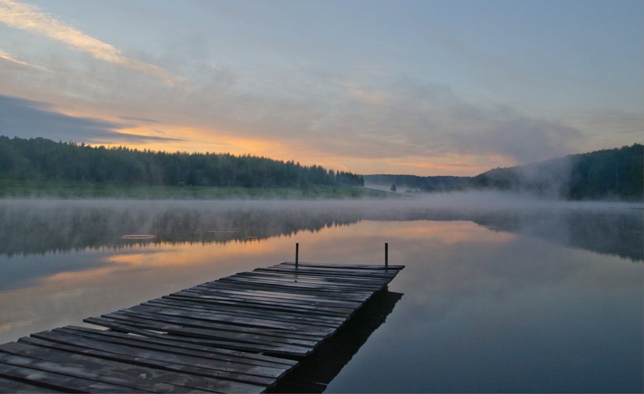 утро озеро новое пейзаж, Михаил Агеев