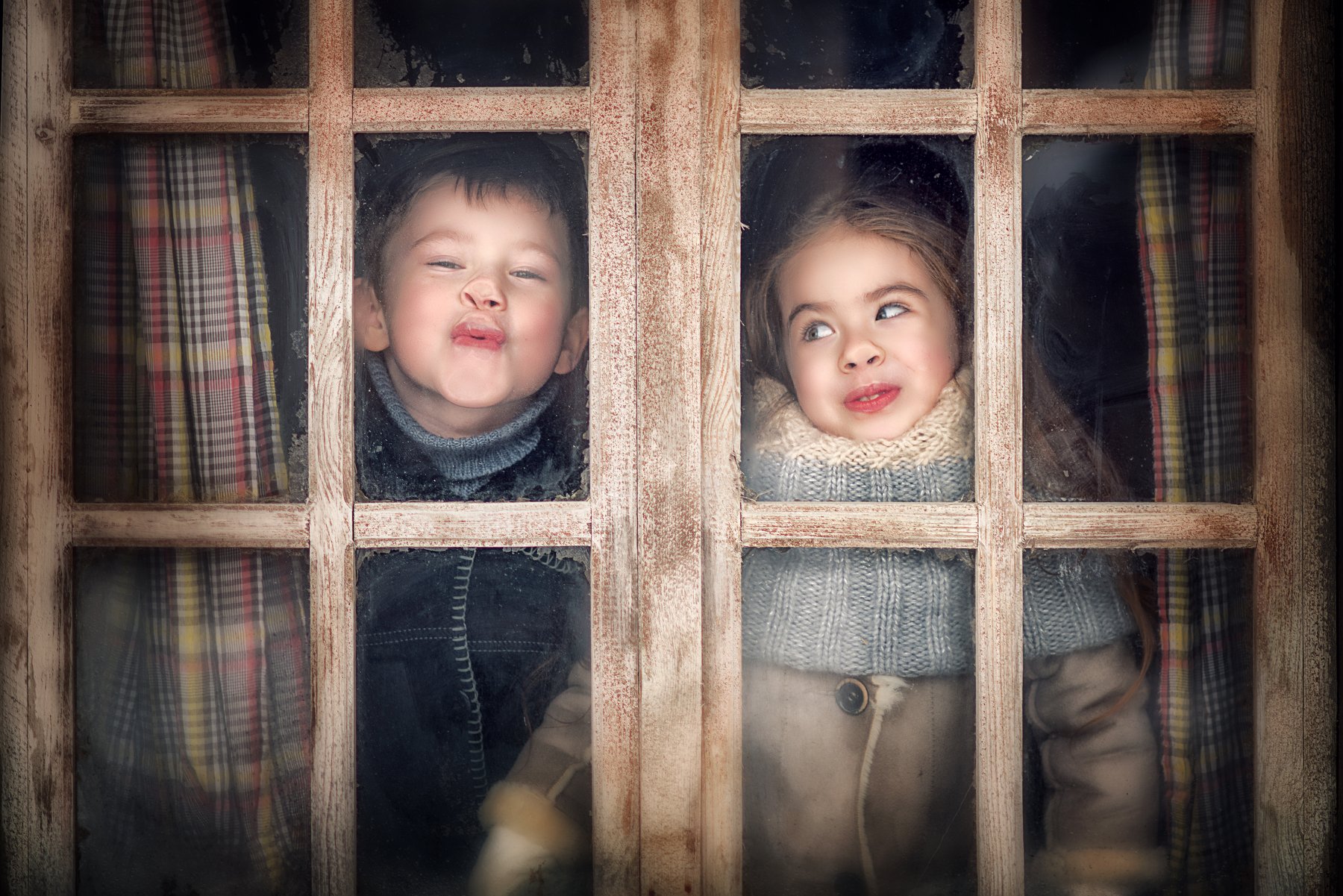 окно, носы, дети, радость, весна, Юлия Таратынова