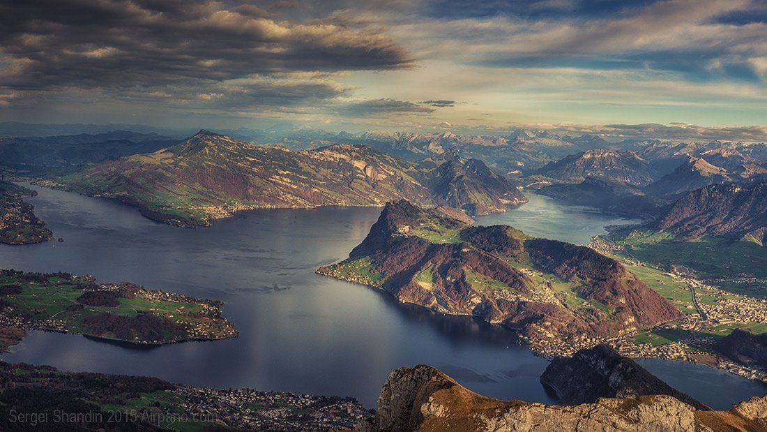 швейцария, люцерн, пилатус, озеро, горы, панорама, Сергей Шандин