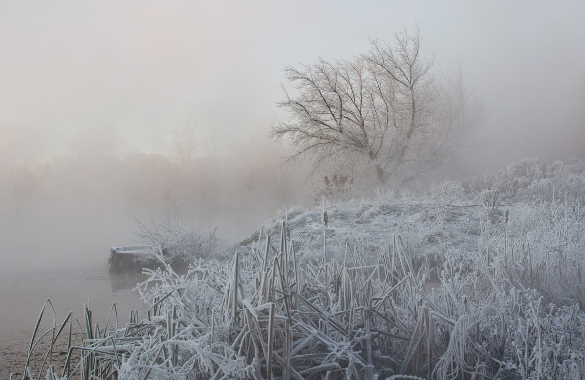 зима снег холод косая гора пейзаж, Михаил Агеев