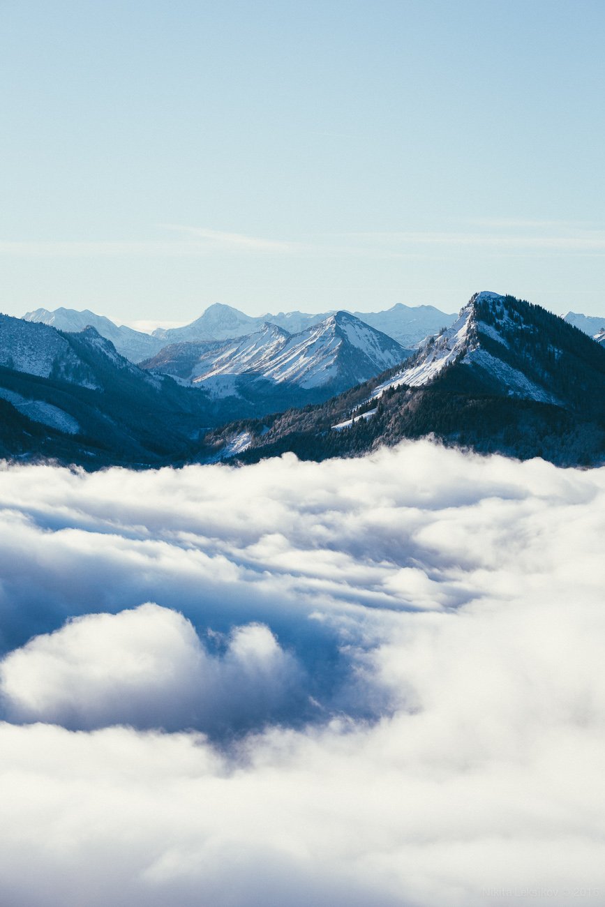 Австрия, горы, Альпы, облака, Nikita Leksikov