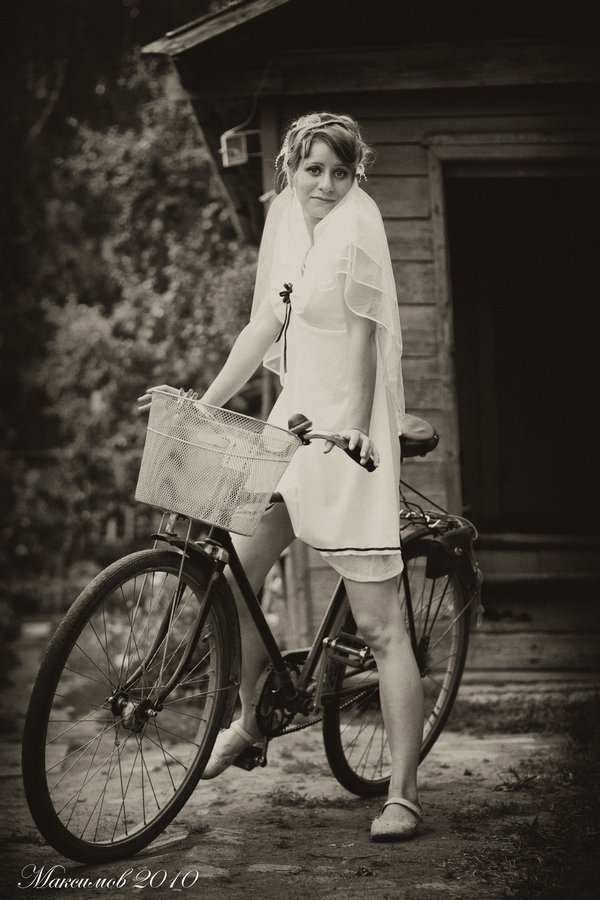 девушка, велосипед, невеста, Андрей Максимов