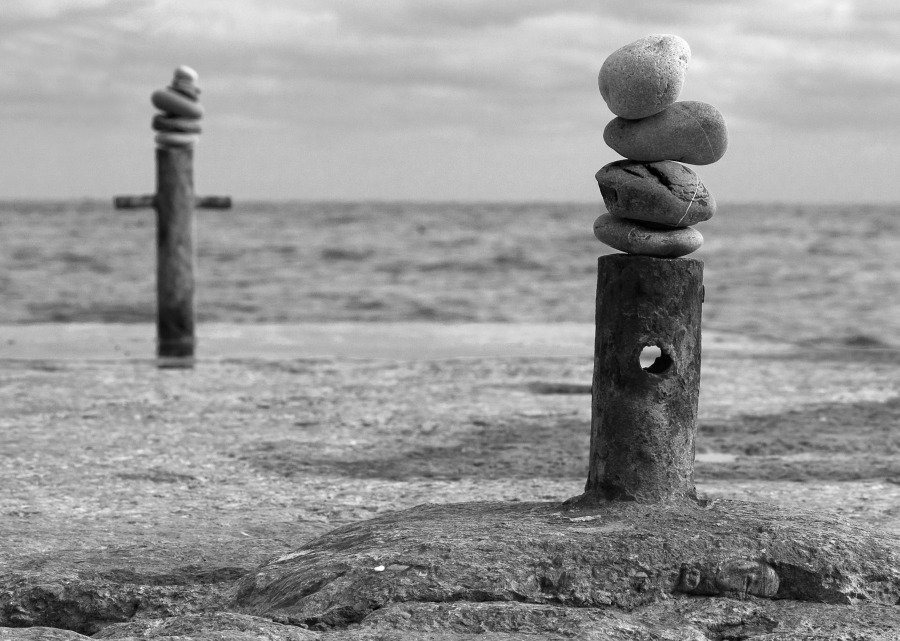 пирс, море, камни, баланс, равновесие, покой, Александр Андреев