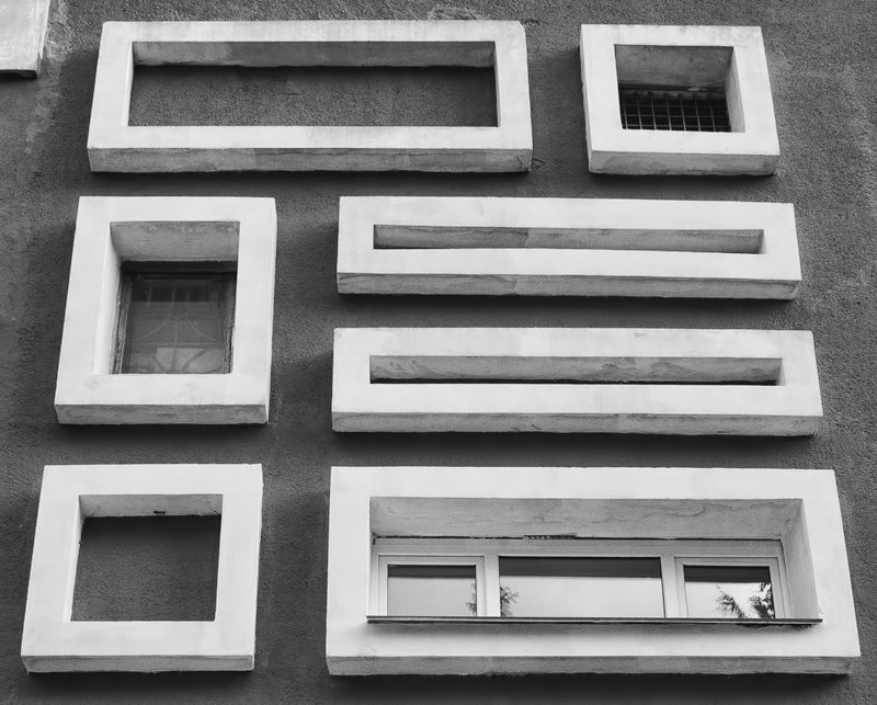 окна, стена, прямоугольник, квадрат, Артем Кодолов