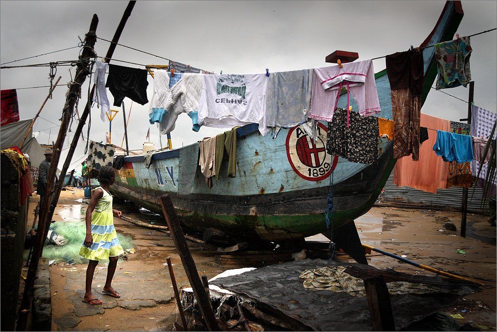 африка, либерия, девочка, лодка, Alexey Elkin