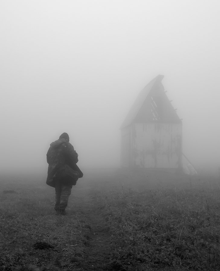 горы,туман,дом, Вадим Голосницкий