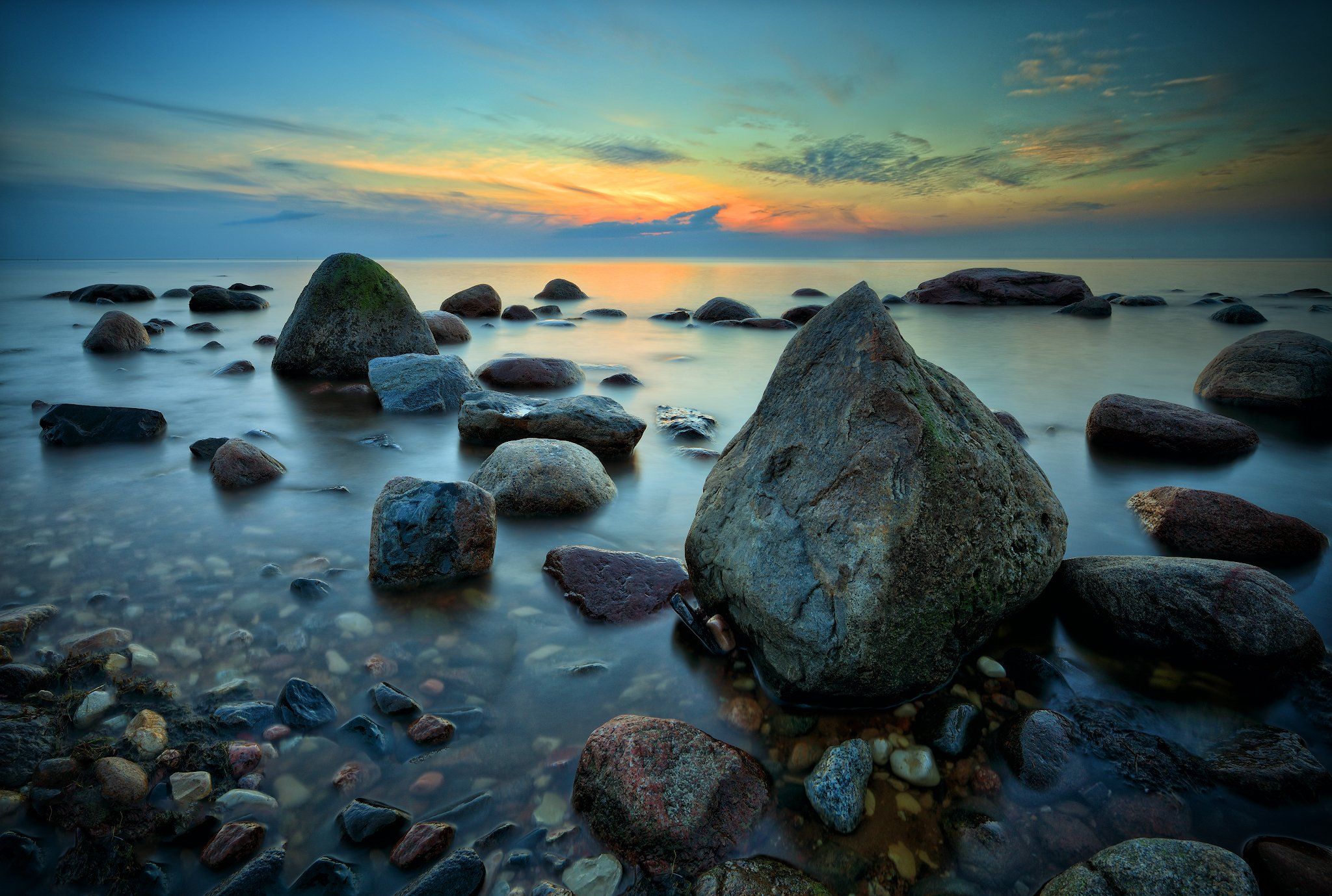 море закат камни пейзаж, Алексей Мельситов