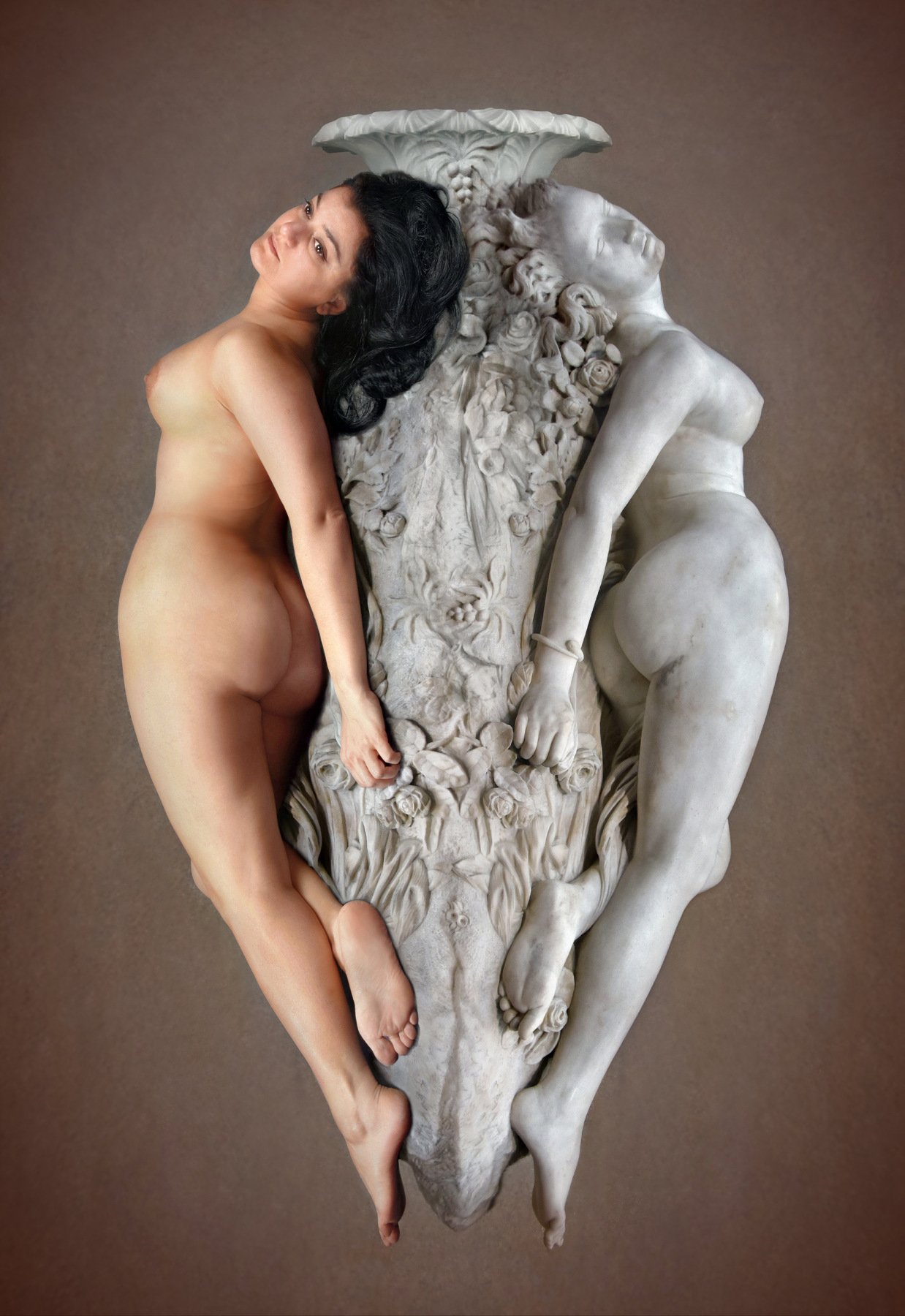 marble, stone, sculpture, art, museum, model, posing, nude, collage, orsay, paris, live, statue, Endegor