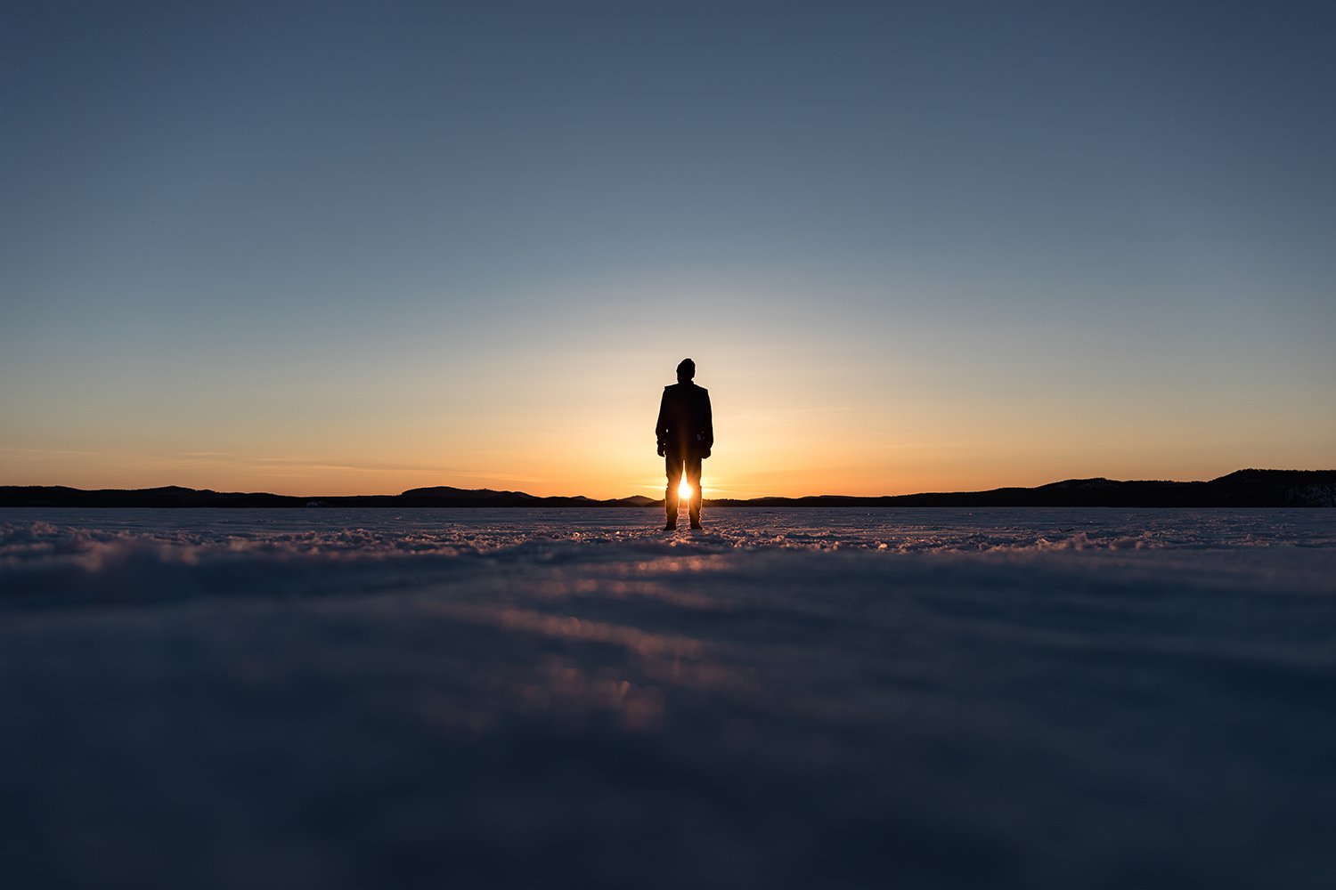 sunset, sky, mountains, men, snow, siberia, river, Александр Деркачёв