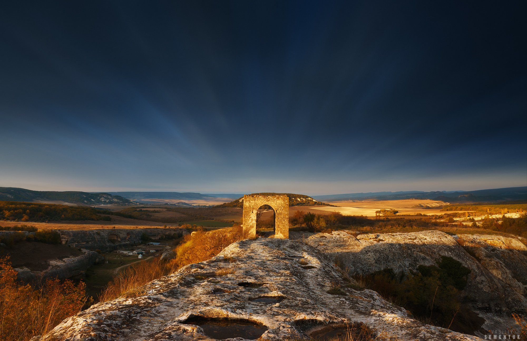 Крым, Кыз-Куле, Девичья башня, закат, предгорья, небеса., Семенюк Василий