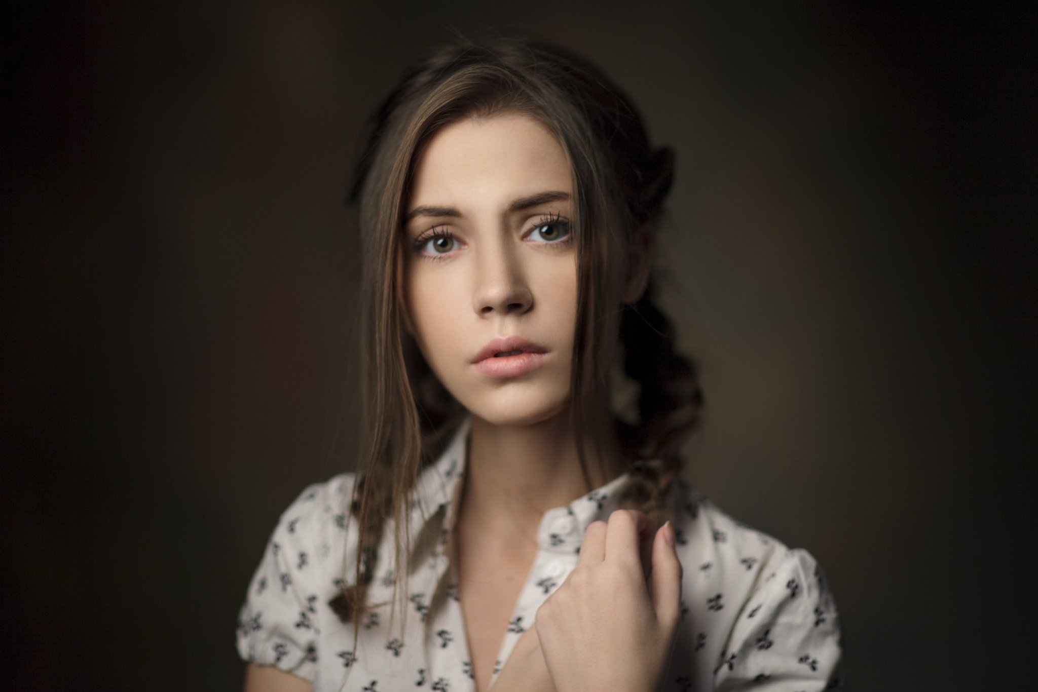 девушка, 2017, портрет, portrait, глаза, прическа, pretty, Василий Жуков