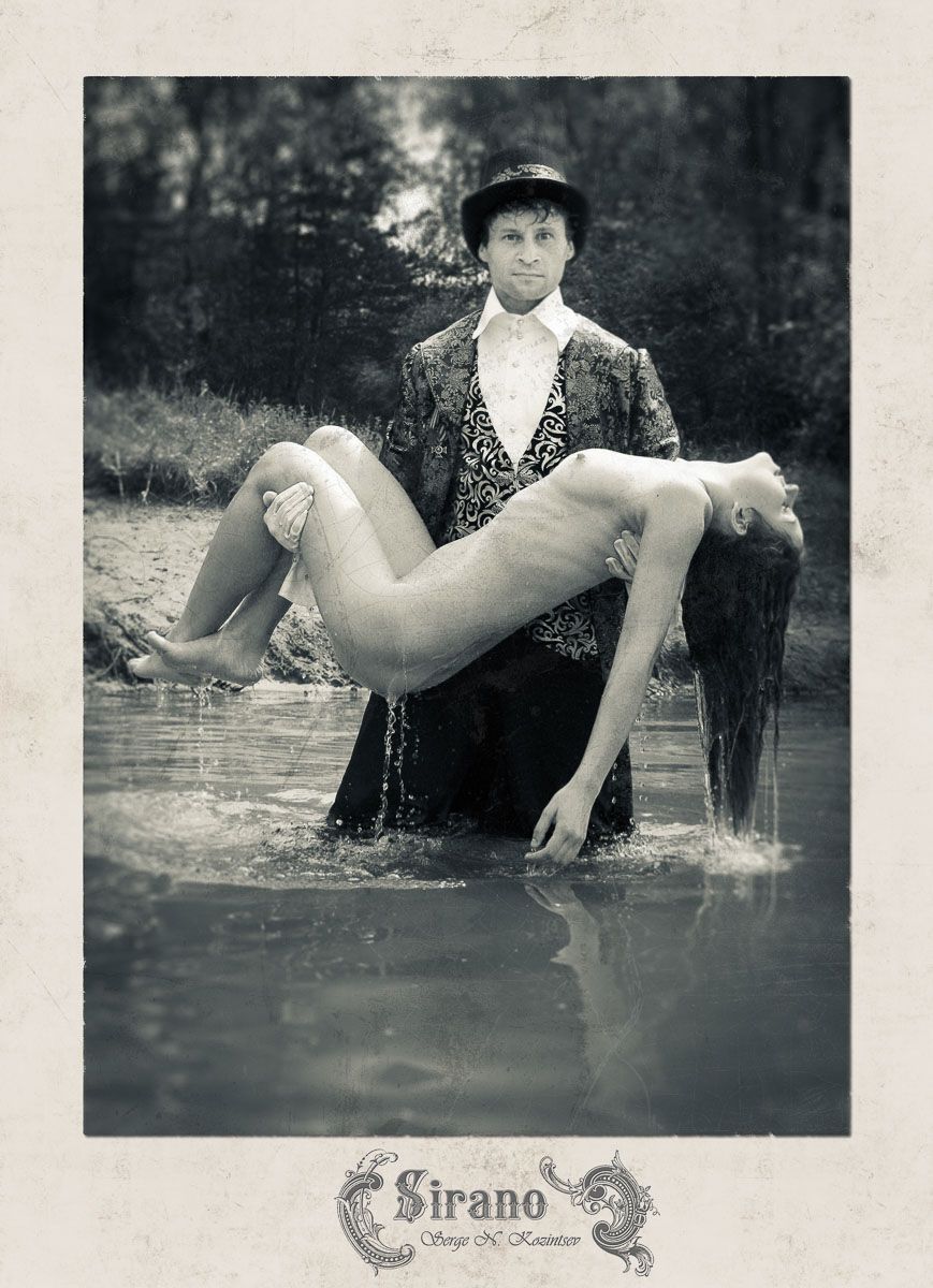 девушка, озеро, ню, мужчина, костюм, ученый, натурфилософ, вода, русалка, Сергей Козинцев
