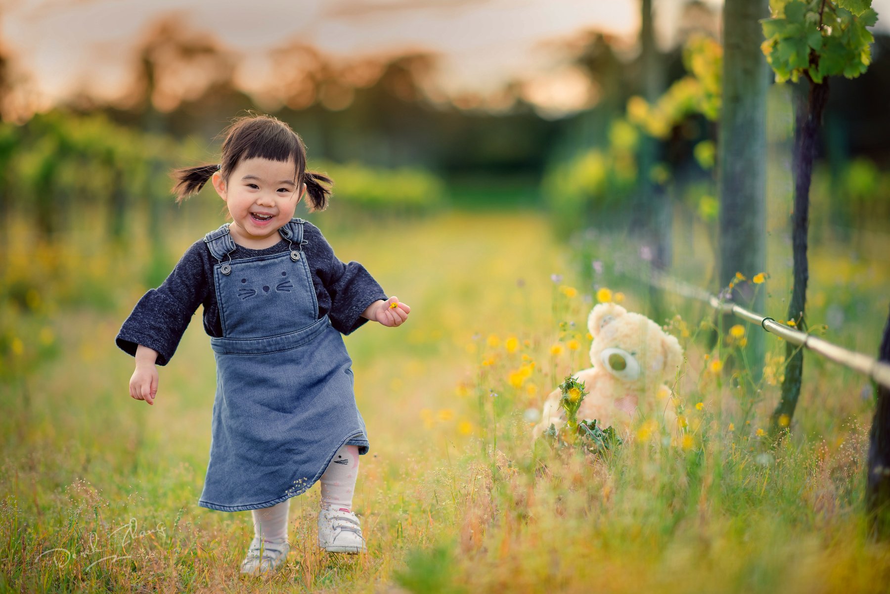 child, cute, girl, kid, vineyard, field, outdoor, Derek Zhang