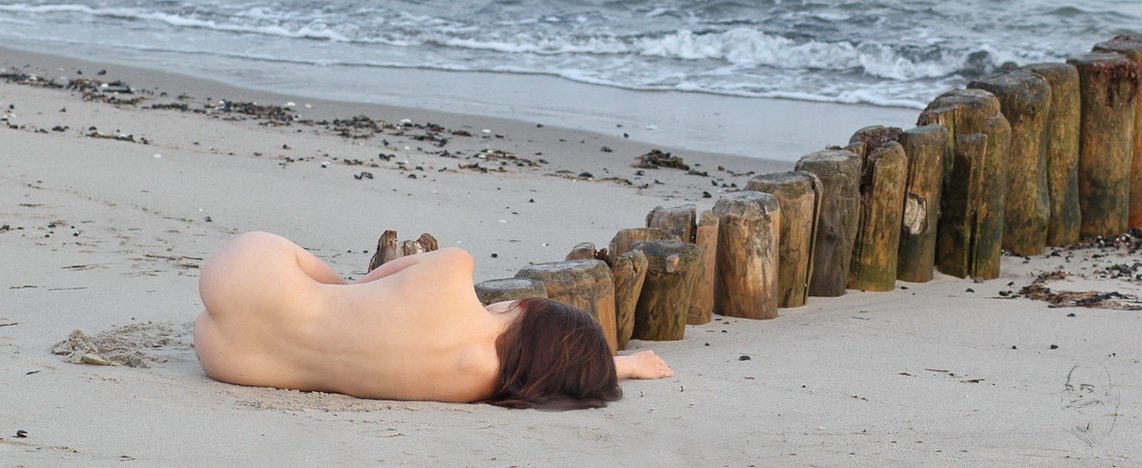 nude, girl, beach, Dieter Kittel