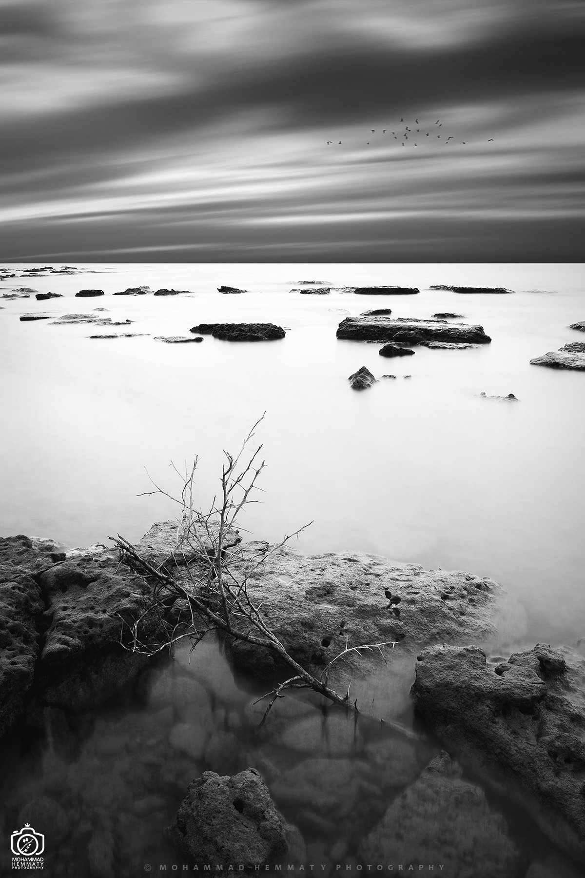 sea,nature,rock,water,calm,landscape,iran,dream,fog,abstract,canon,canon80d,canonphotography,blackandwhite,black,white,mphammadhemmaty, Mohammad Hemmaty