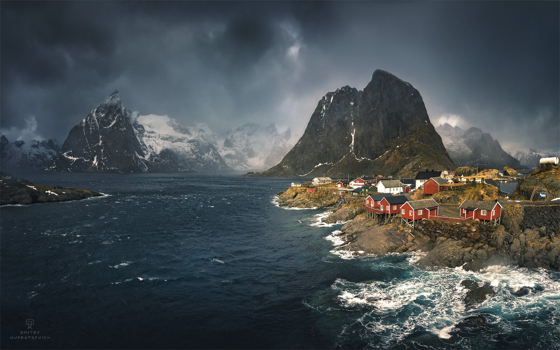 норвегия, лофотены, море, горы, облака, пейзаж, Дмитрий Купрацевич