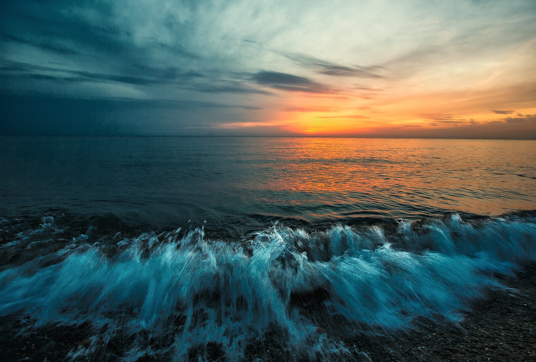 #закат #море #солнце #шторм #сочи #природа #волны #брызги, Сергей Найбич