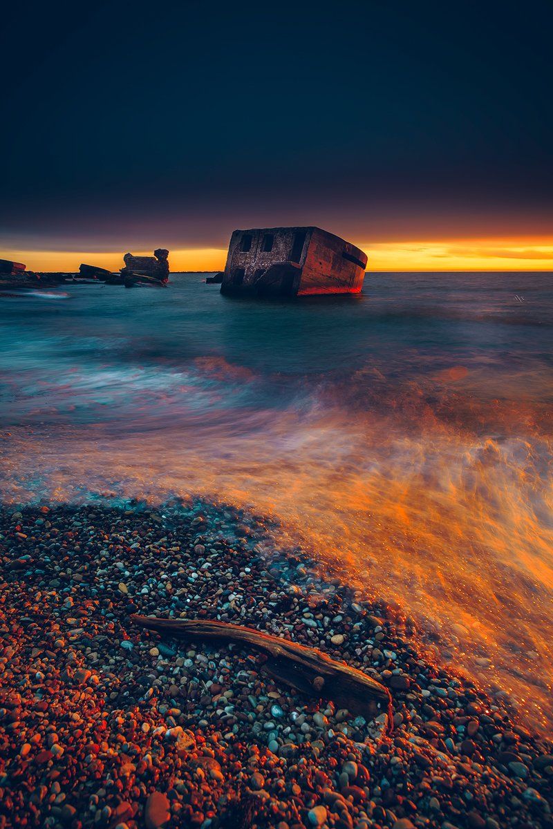 sunset, latvia, liepaja, abandoned, colors, baltic sea, Руслан Болгов (Axe)
