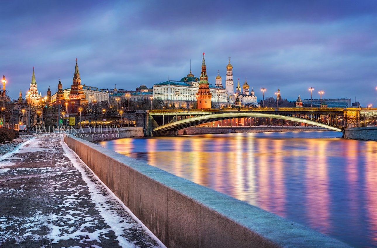 москва, кремль, мост, набережная, москва-река, зима, Юлия Батурина